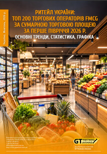 Ритейл України: ТОП 200 торгових операторів FMCG за сумарною торговою площею за перше півріччя 2026 р. Основні тренди, статистика, графіка
