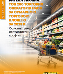 Ритейл Украины: ТОП 200 торговых операторов FMCG по суммарной торговой площади за 2025 г. Основные тренды, статистика, графика (мини-отчет)