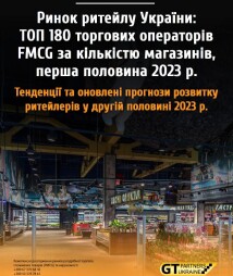 Ринок ритейлу України: ТОП 180 торгових операторів FMCG за кількістю магазинів, перша половина 2023 р. Тенденції та оновлені прогнози розвитку ритейлерів у другій половині 2023 р.