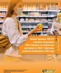 Рітейл України: Рейтинг ТОП 175 торгових операторів FMCG України за кількістю магазинів за 2020 р. Прогнози розвитку рітейлерів у 2021 році.