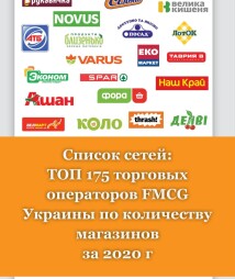 Список сетей: ТОП 175 торговых операторов FMCG Украины по количеству магазинов за 2020 г.