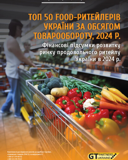 Вийшов рейтинг ТОП-50 food-ритейлерів України за обсягом товарообороту за 2024 рік