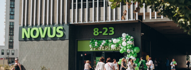 NOVUS открывает новый супермаркет в Гатном: акцент на формате «у дома» и собственном производстве