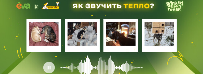 Happy Paw і мережа магазинів EVA зігріли 17 740 безхатніх тварин по всій Україні