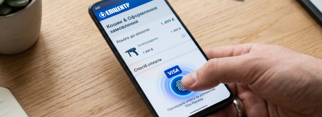 «Епіцентр» запровадив оплату одним дотиком через технологію Visa Payment Passkey