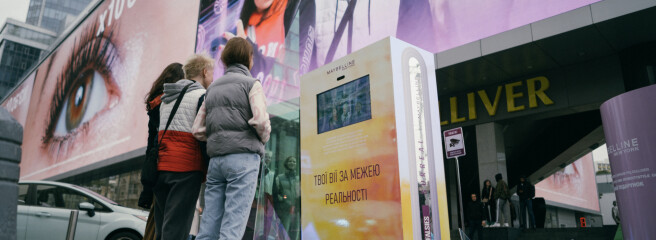 Сочетание бьюти и технологий: в Киеве появилось самое большое AR-зеркало в мире