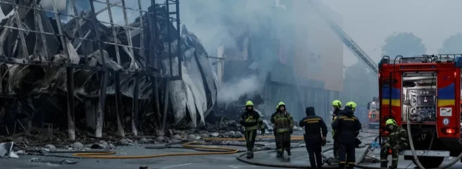 Внаслідок атаки знищено магазин JYSK у Києві